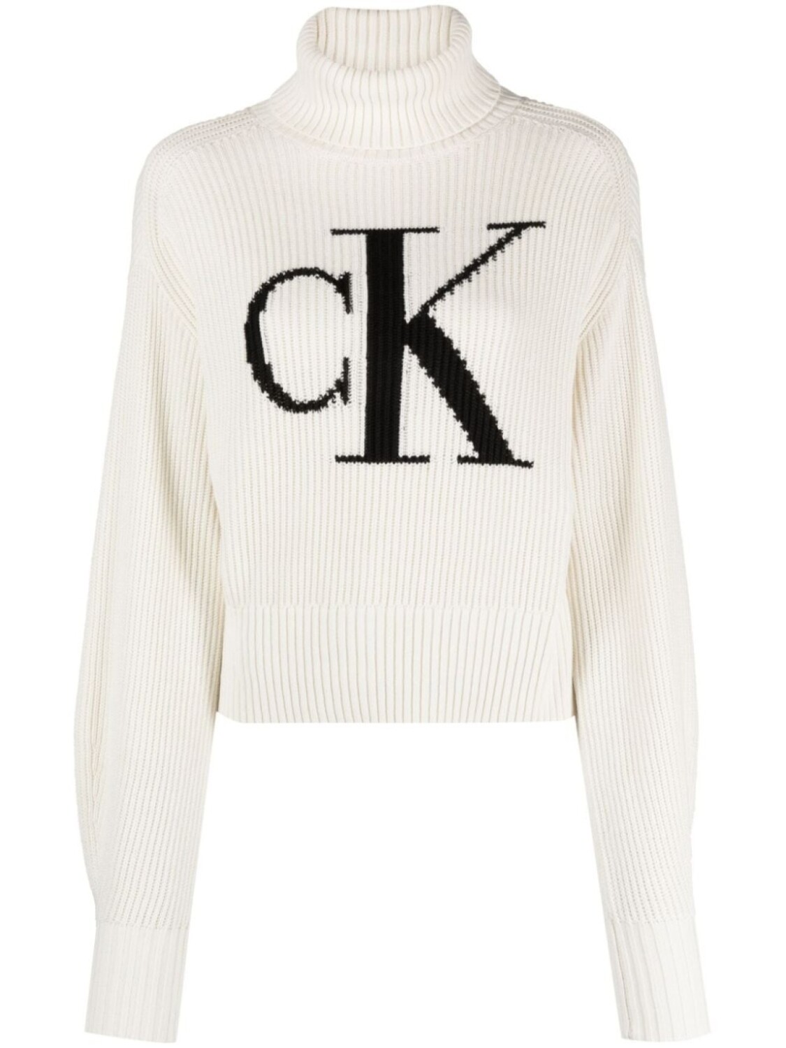 

Calvin Klein джемпер с высоким воротником и логотипом, белый