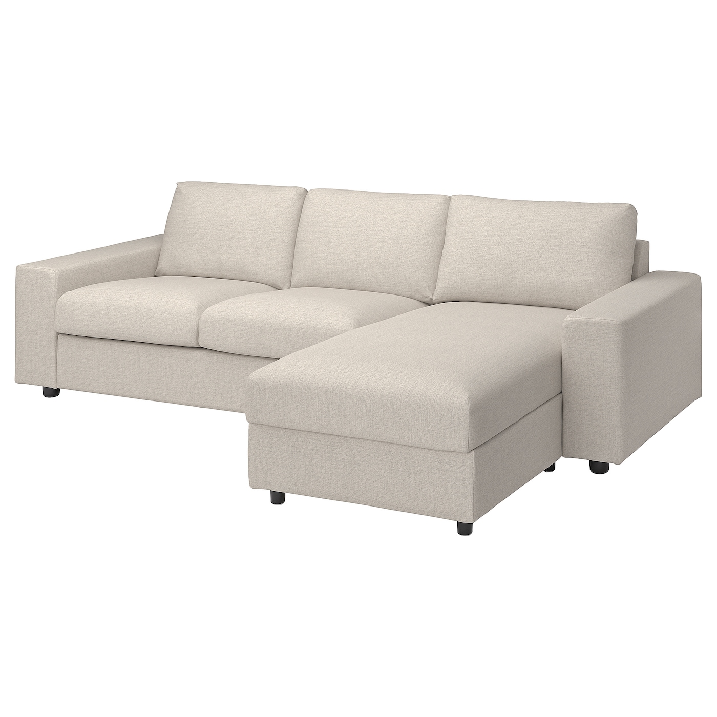 ВИМЛЕ 3-местный диван + диван, с широкими подлокотниками/Гуннаред бежевый VIMLE IKEA диван прямой смарт mille 07 3 х местный с подлокотниками еврокнижка