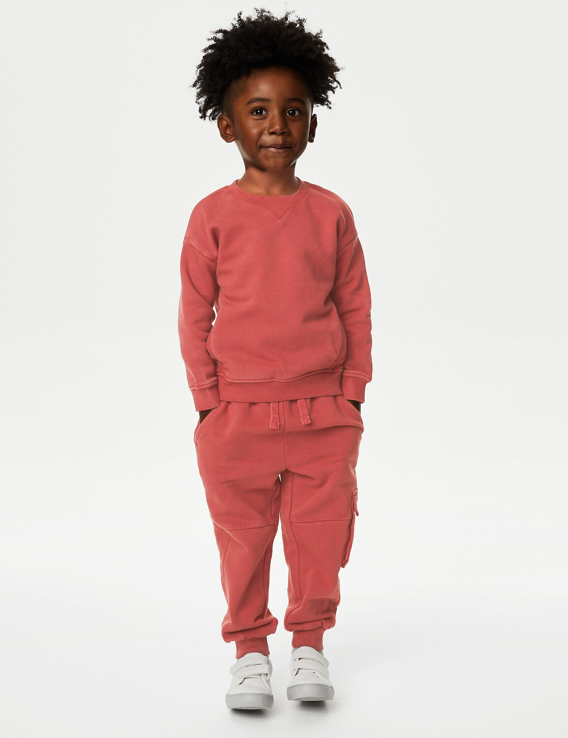 

Комплект из 2 толстовок из хлопка и спортивных штанов (2–8 лет) Marks & Spencer, красный
