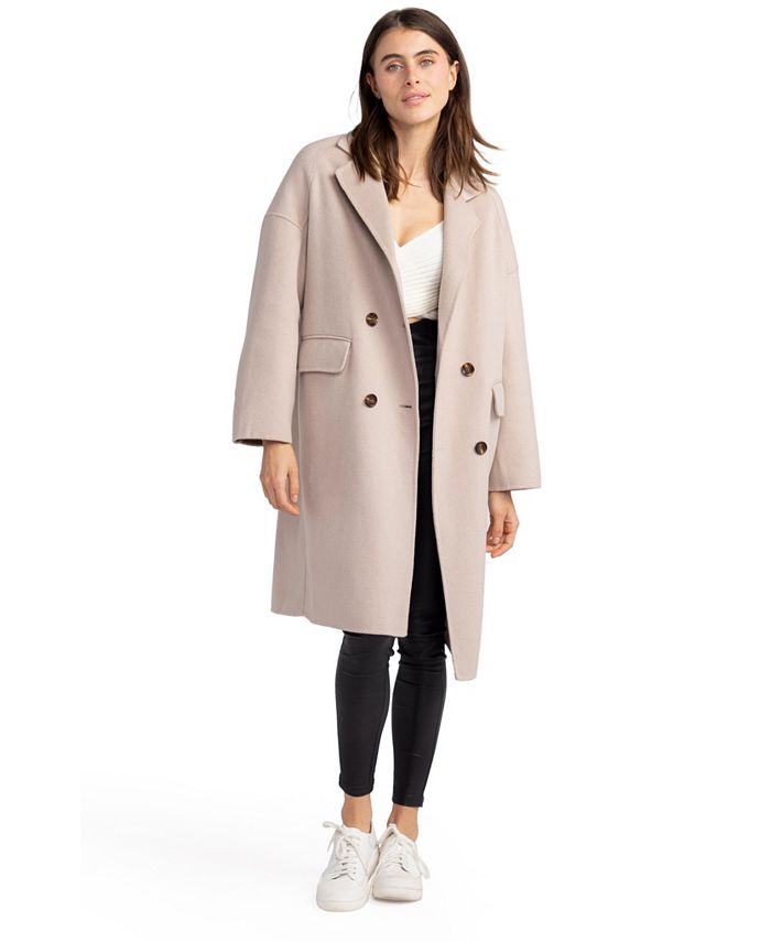 Женское пальто большого размера Amnesia Belle & Bloom, тан/бежевый цена и фото
