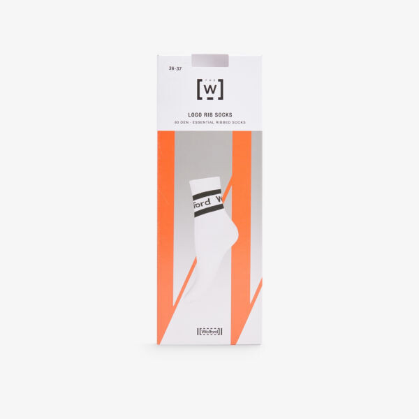 

Носки из эластичной смесовой ткани с фирменными эластичными манжетами Wolford, черный