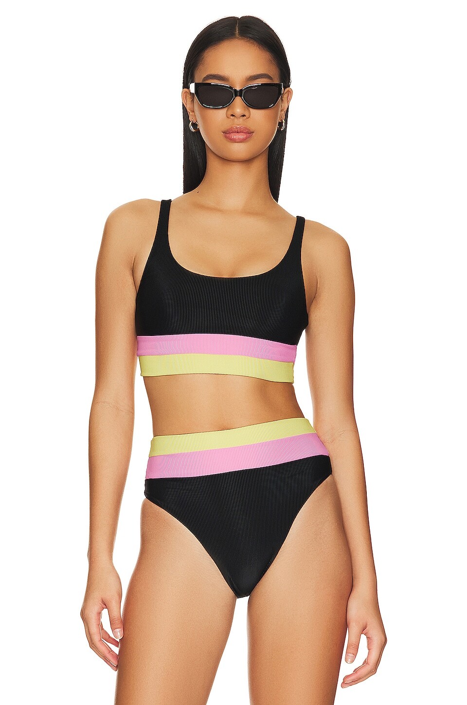 

Топ BEACH RIOT Mackenzie, цвет Pink Lemonade Colorblock