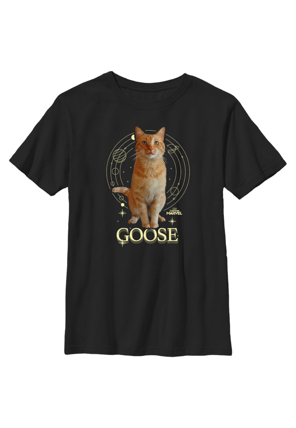 

Футболка с принтом Captain Marvel: Movie Goose Kitty Marvel, черный