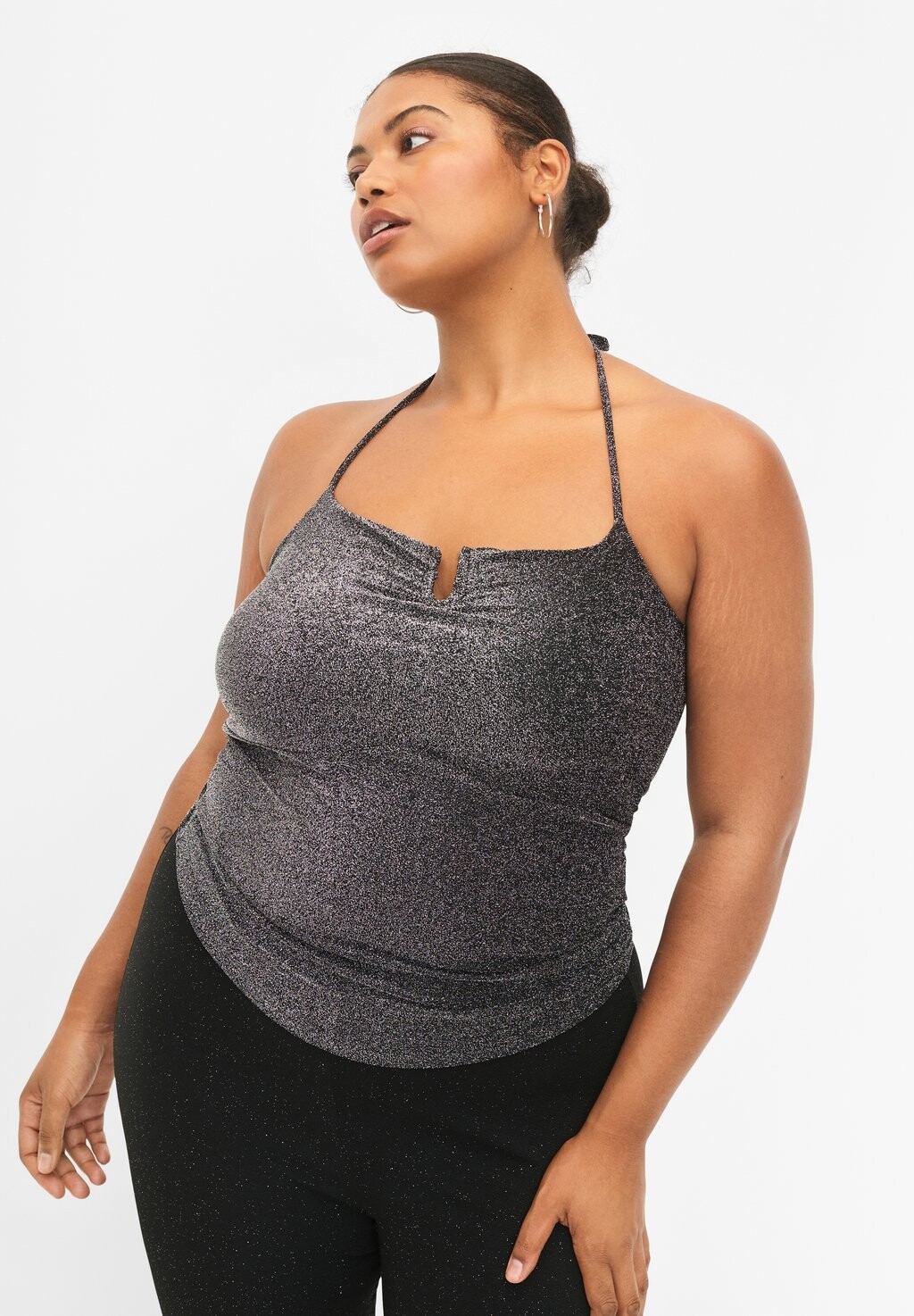 

Топ Ärmelloses Blush by Zizzi, цвет black silver
