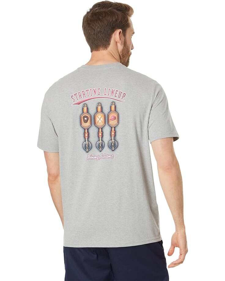 

Футболка Tommy Bahama Starting Lineup Pocket Tee, цвет Grey Heather