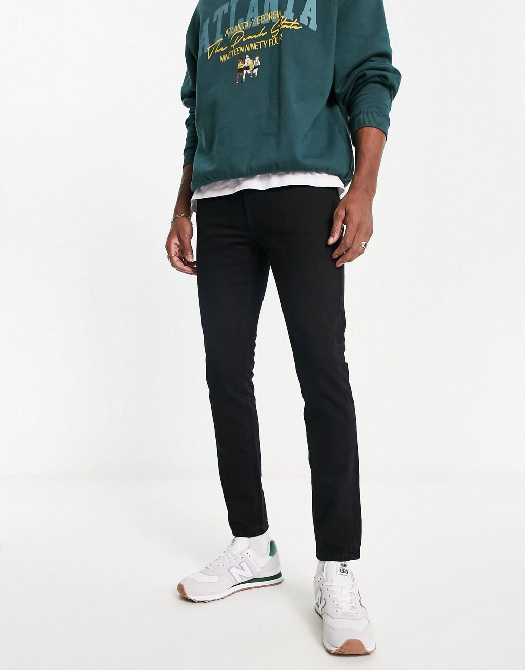 

Черные узкие джинсы Selected Homme