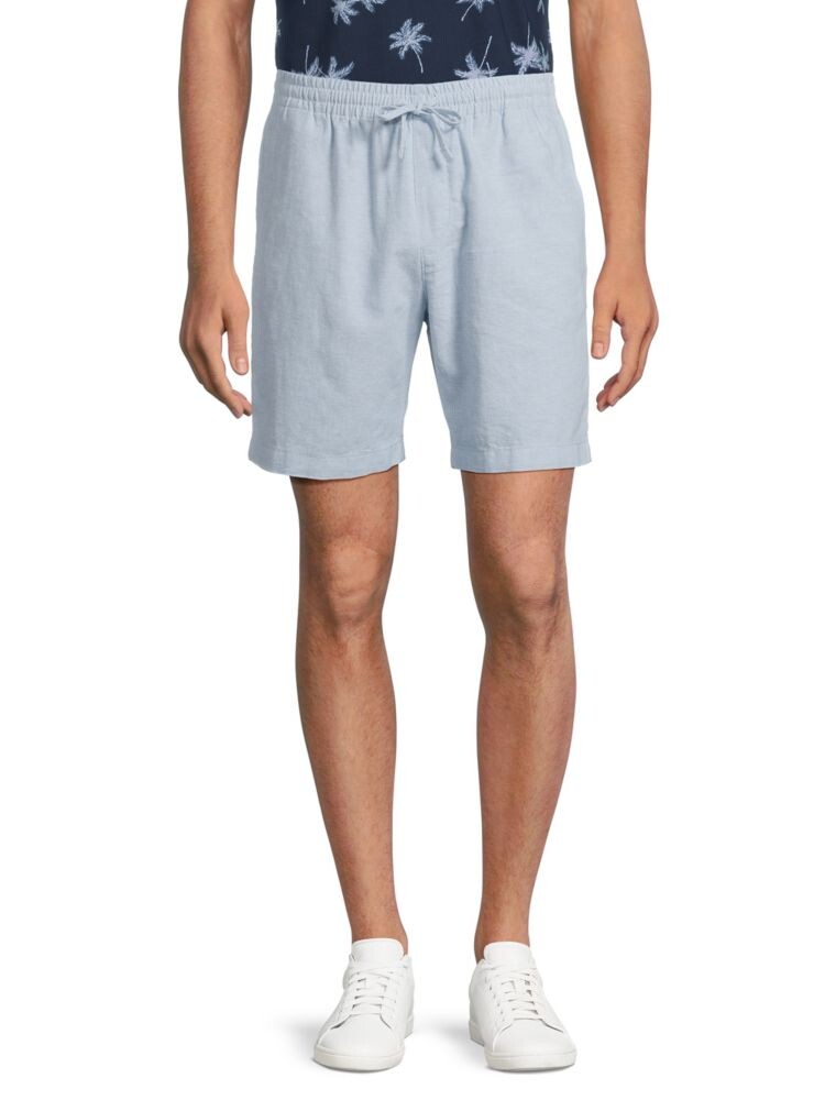 

Льняные шорты на шнурке Original Penguin, цвет Cerulean
