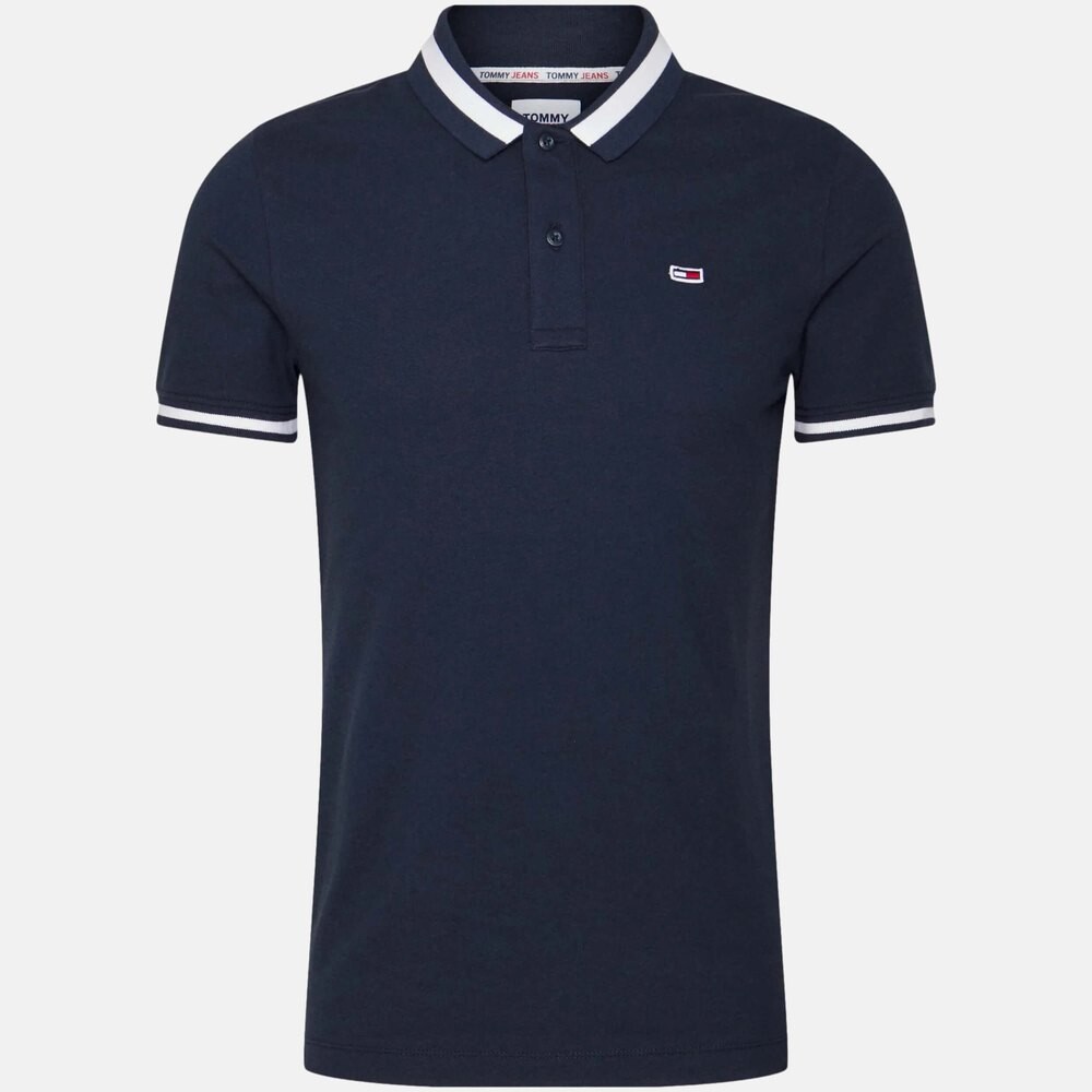 

Поло с коротким рукавом Tommy Jeans Tipped Stretch Fit, синий