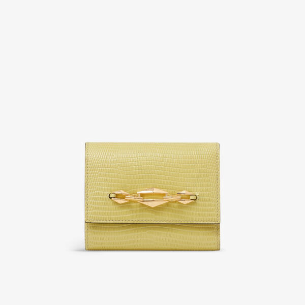 

Кошелек из кожи Marinda с тиснением под крокодила Jimmy Choo, желтый