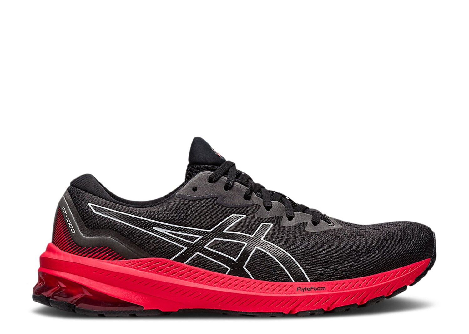 

Кроссовки ASICS Gt 1000 11 'Black Electric Red', черный, Черный;серый