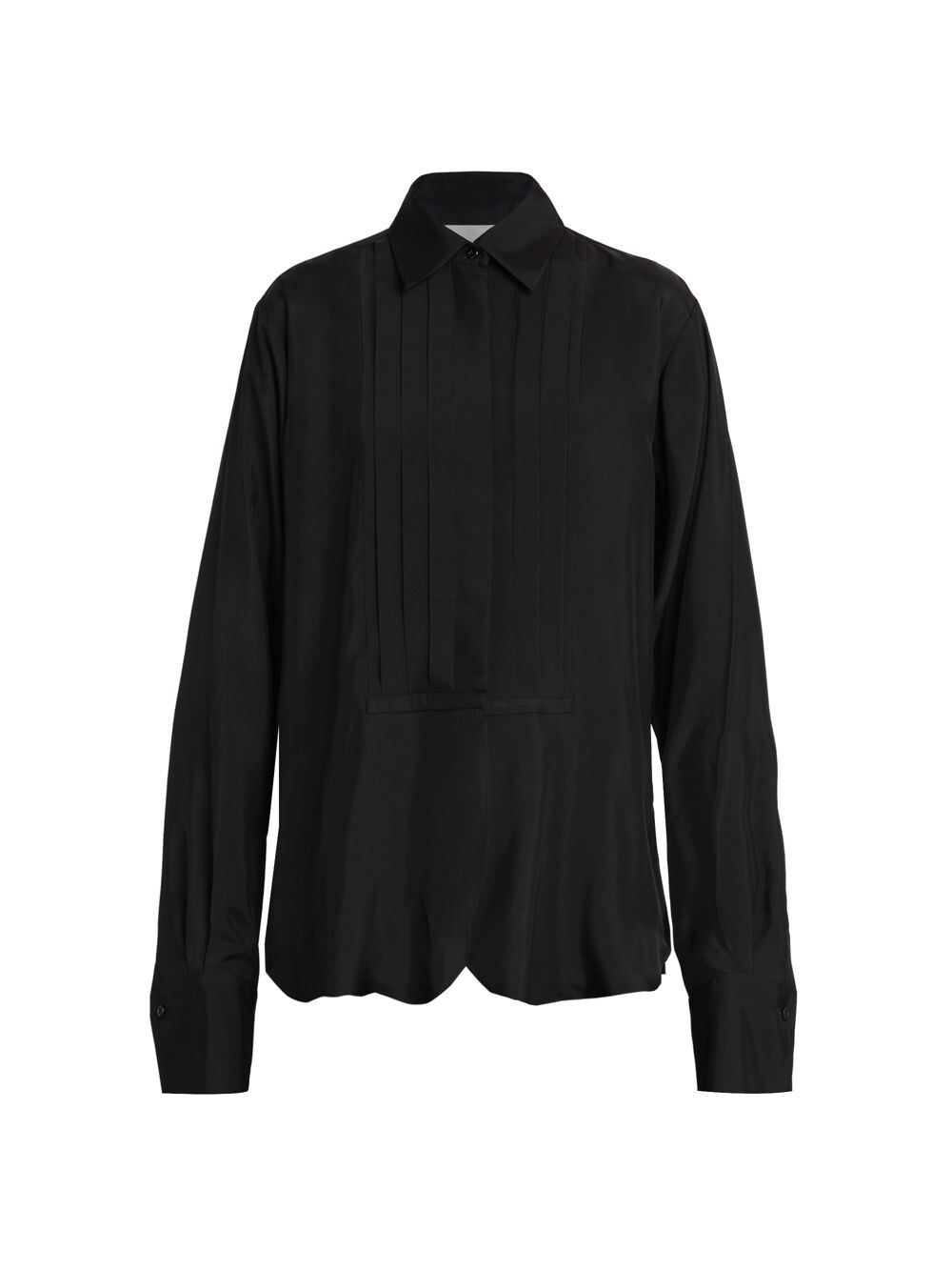 

Рубашка в смокинге хай-лоу Jil Sander, черный