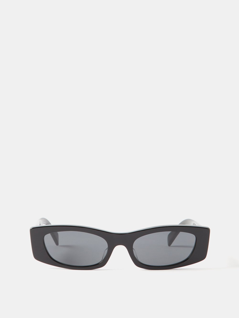 цена Яркие прямоугольные солнцезащитные очки из ацетата Celine Eyewear, черный
