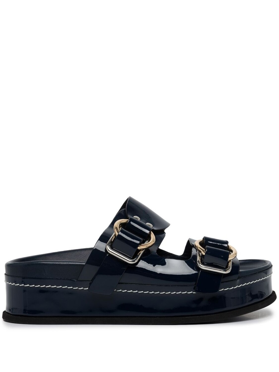 

3.1 Phillip Lim шлепанцы Freida с пряжками, синий