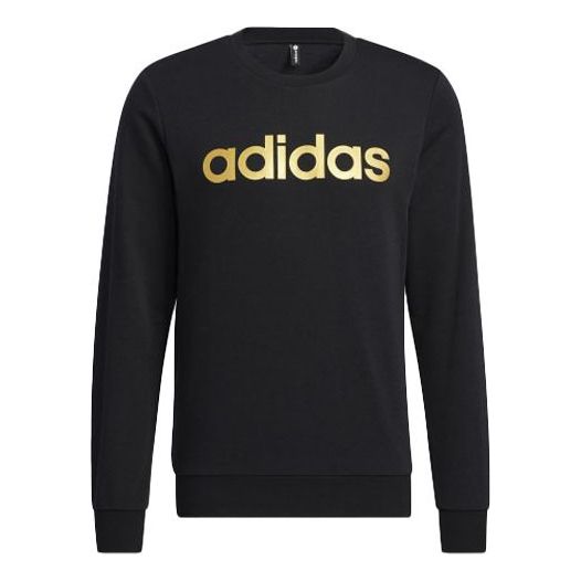Толстовка Men's adidas neo Ce Brnded Swt Logo Printing Sports Round Neck Pullover Black, черный