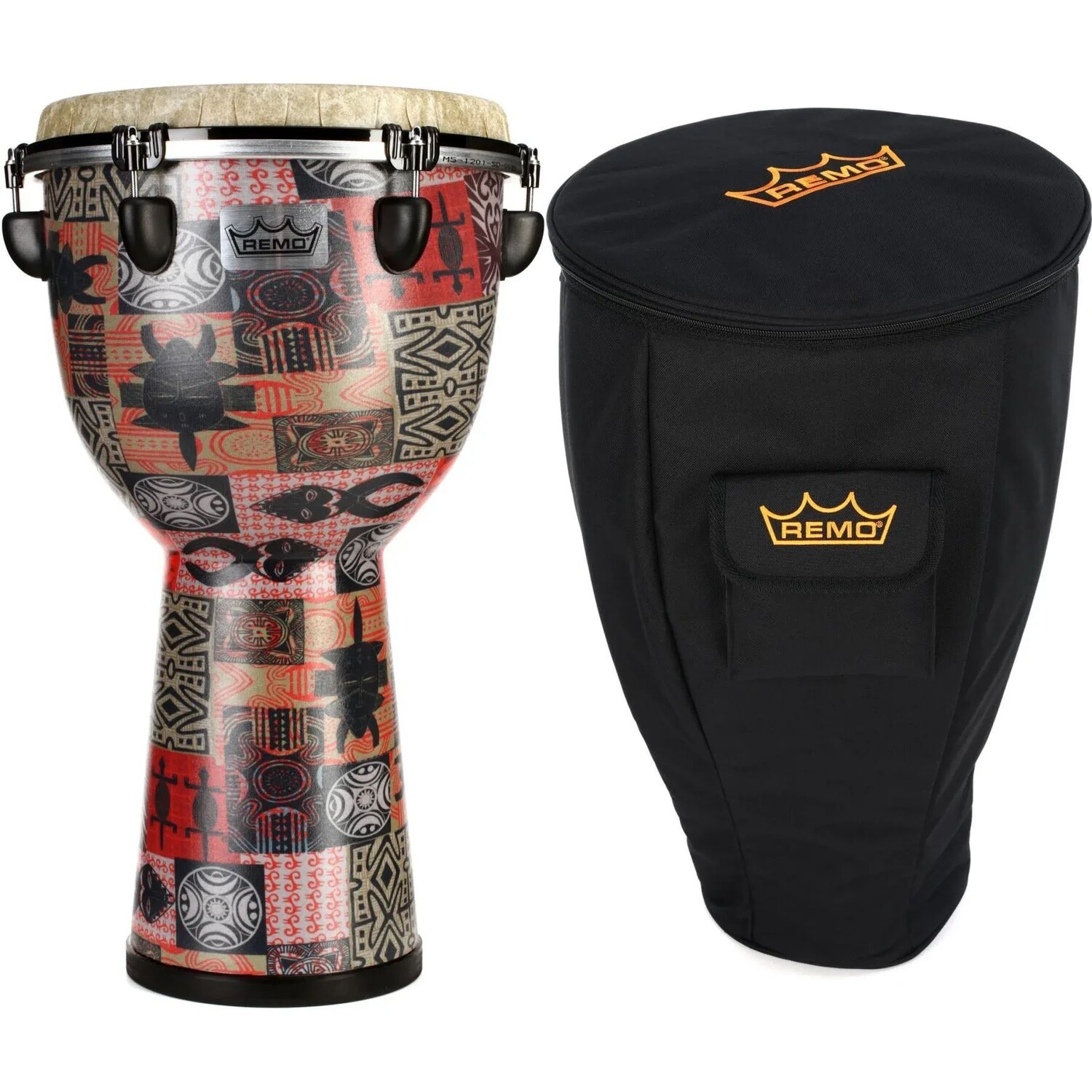 

Барабан Apex Djembe серии Remo Designer Series с чехлом для инструментов — 12 дюймов — красный Kinte