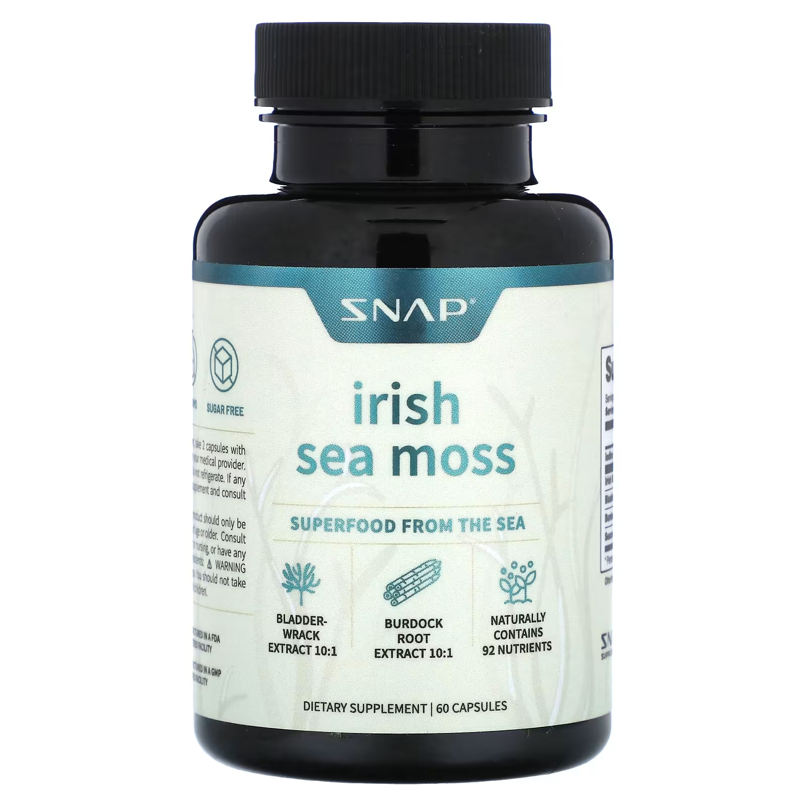 Ирландский морской мох Snap Supplements, 60 капсул витамин snap supplements women s daily 60 капсул