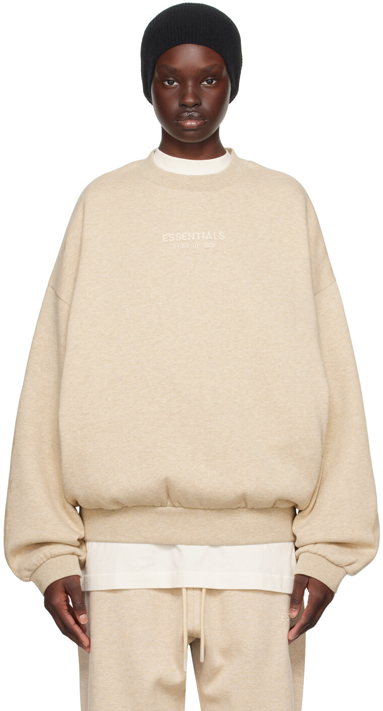 

Бежевый свитшот с круглым вырезом Fear of God ESSENTIALS