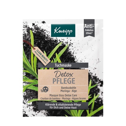цена Тканевая маска Detox Care с бамбуковым углем, морингой и водорослями, Kneipp