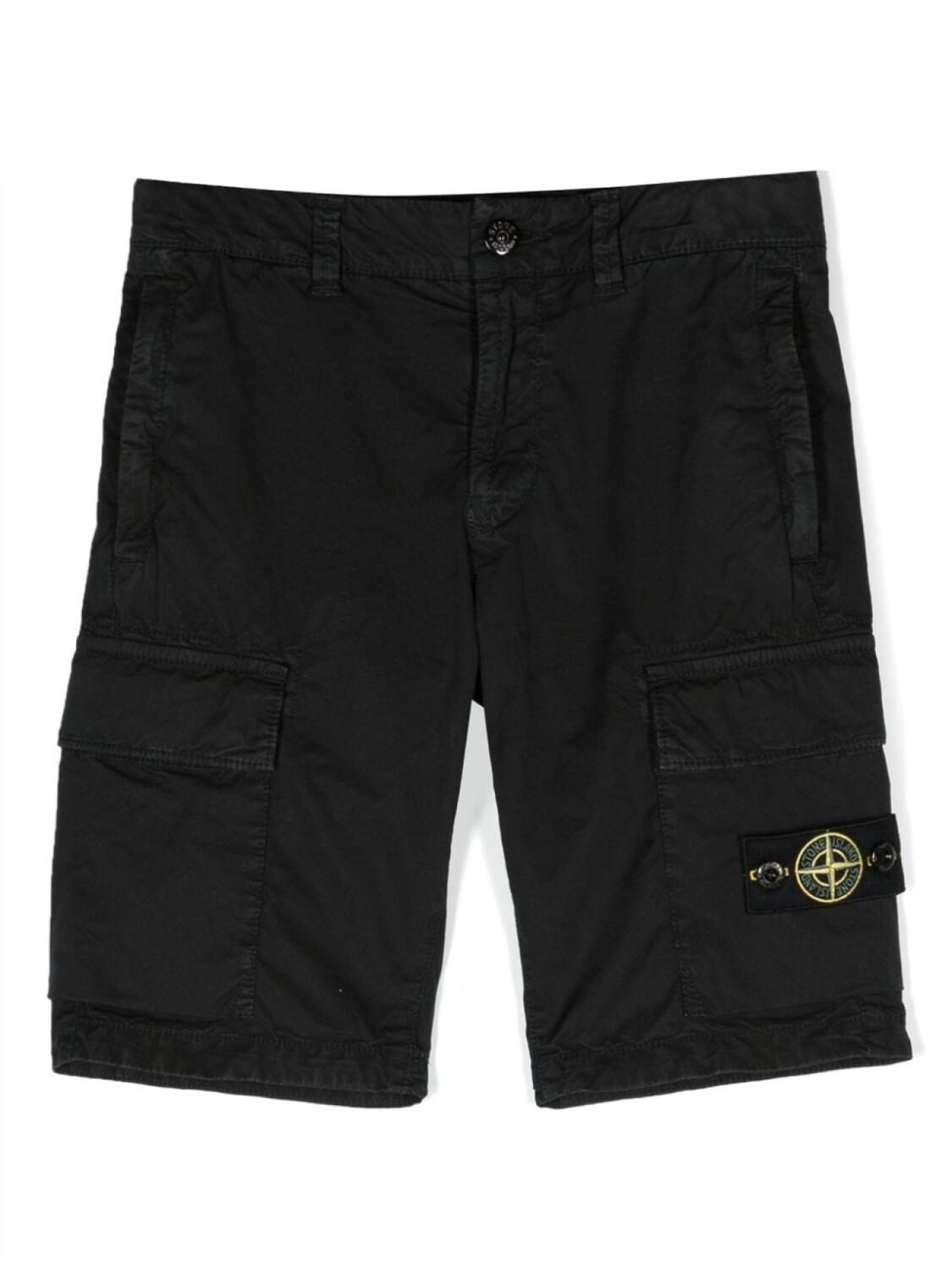 

Stone Island Junior шорты карго с нашивкой-логотипом, черный