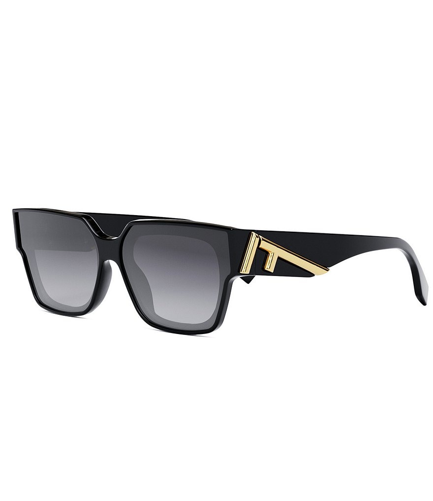 FENDI Женские прямоугольные солнцезащитные очки FENDI First 63 мм, черный