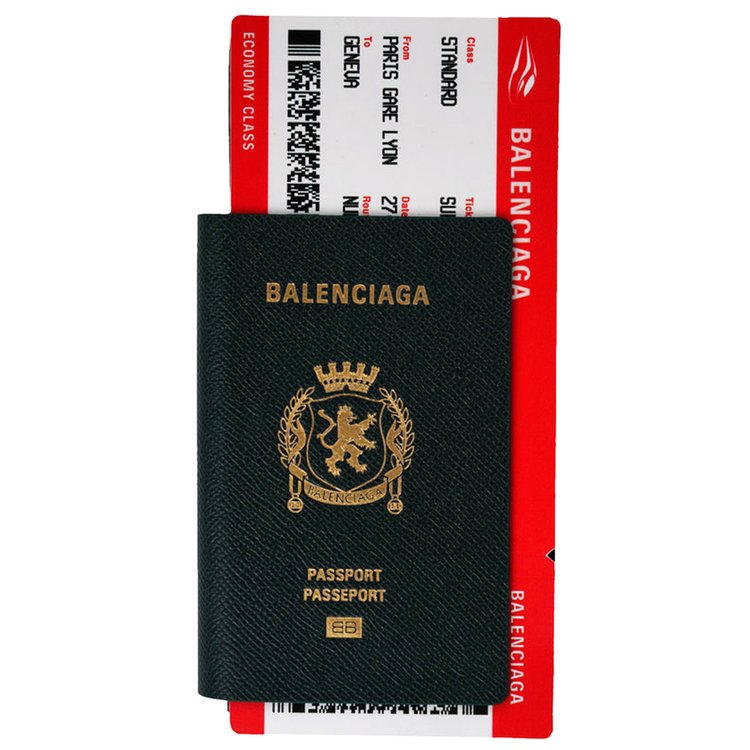 

Кошелек Balenciaga Passport Long Wallet 1 Ticket, цвет Passport Green