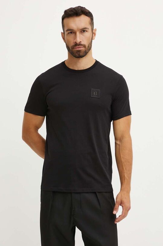 

Хлопковая футболка Armani Exchange, черный