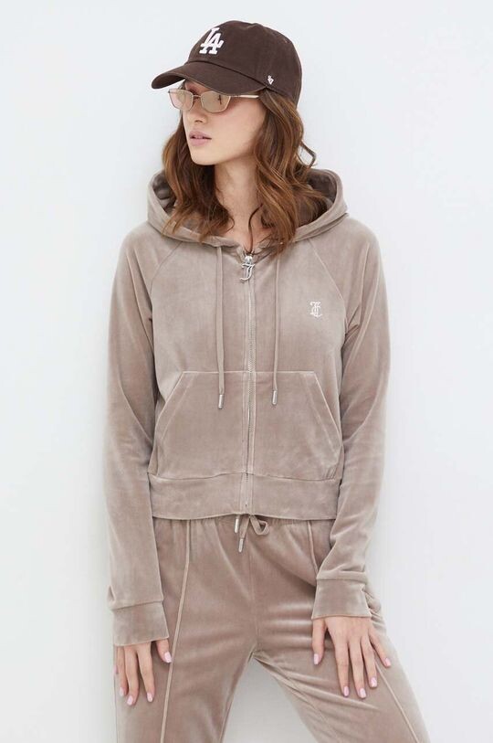 

Велюровый свитшот Juicy Couture, бежевый