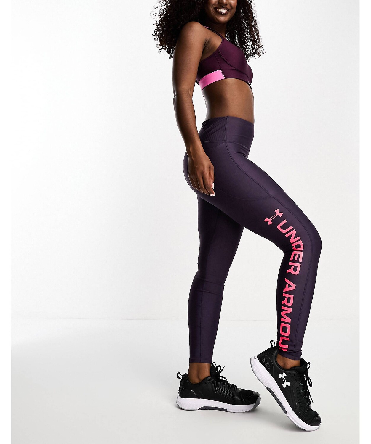 

Фиолетовые леггинсы с логотипом Under Armour, Фиолетовый