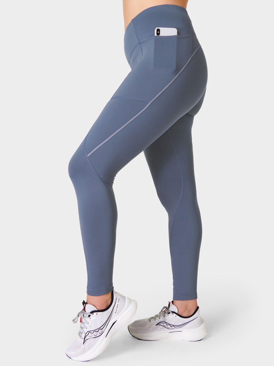 

Леггинсы для бега Therma Boost 2.0 Sweaty Betty, бесконечный синий