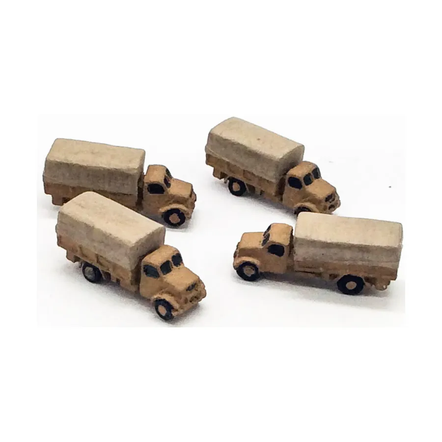

Коллекция 3-тонных грузовиков Bedford OYD # 1, WWII Micro Armour - United Kingdom - Loose Miniatures (1:285)