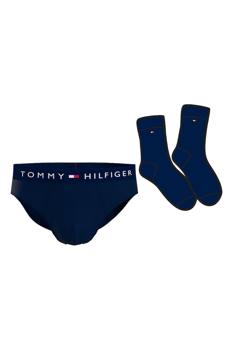 Трусики и носки из органического хлопка Tommy Hilfiger, синий