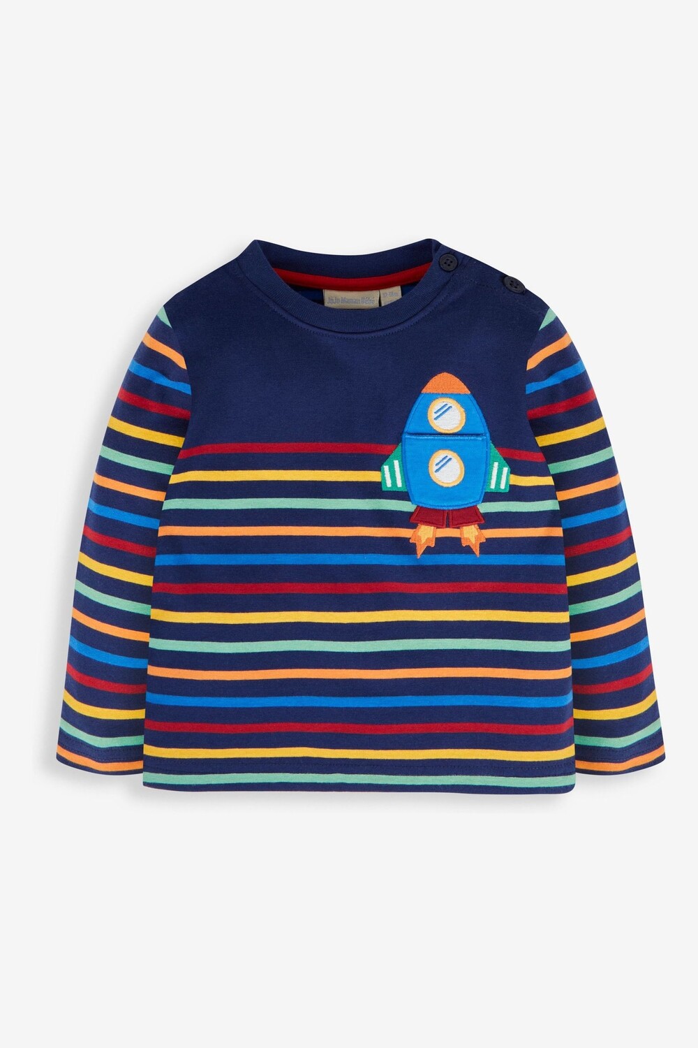 

JoJo Maman Bébé Топ Rocket с карманом и аппликацией Jojo Maman Bébé, синий