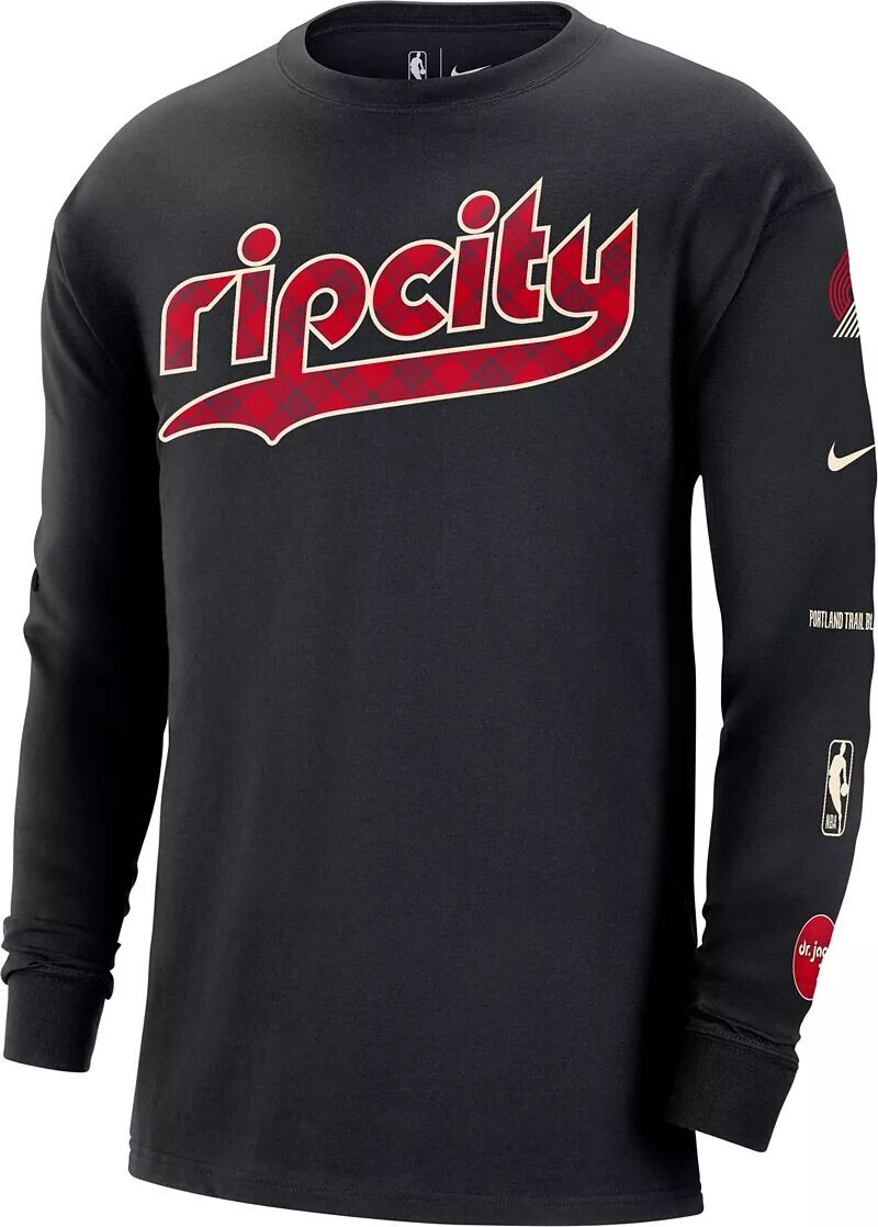 

Мужская футболка с длинным рукавом и логотипом Nike City Edition Portland Trail Blazers Courtside M90 ​​2023-24
