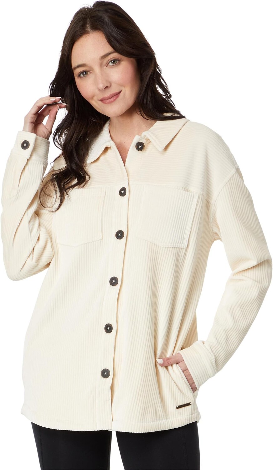 

Куртка Hudson Stretch Cord Shacket Carve Designs, цвет Birch