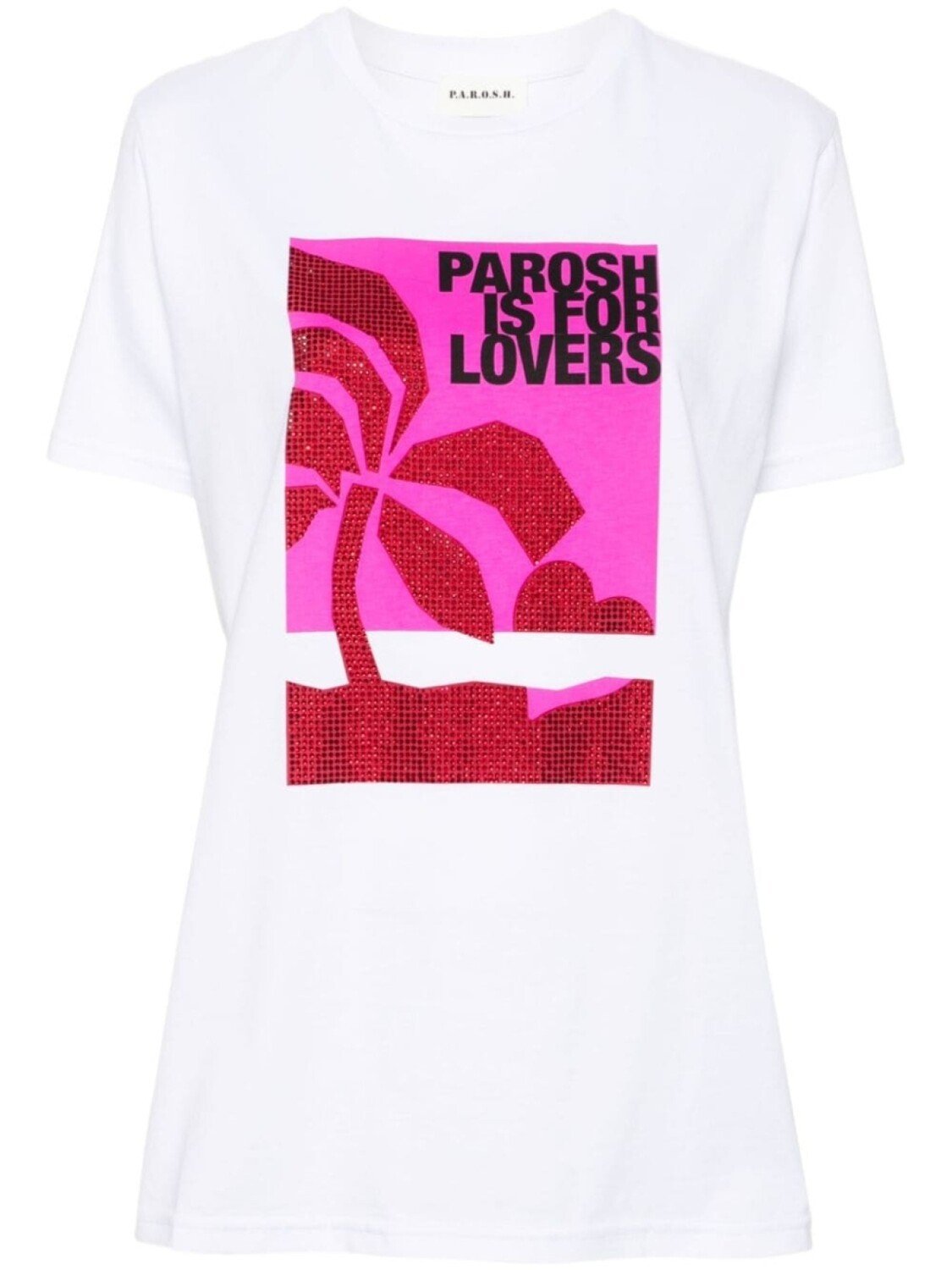 

P.A.R.O.S.H. футболка со стразами, белый
