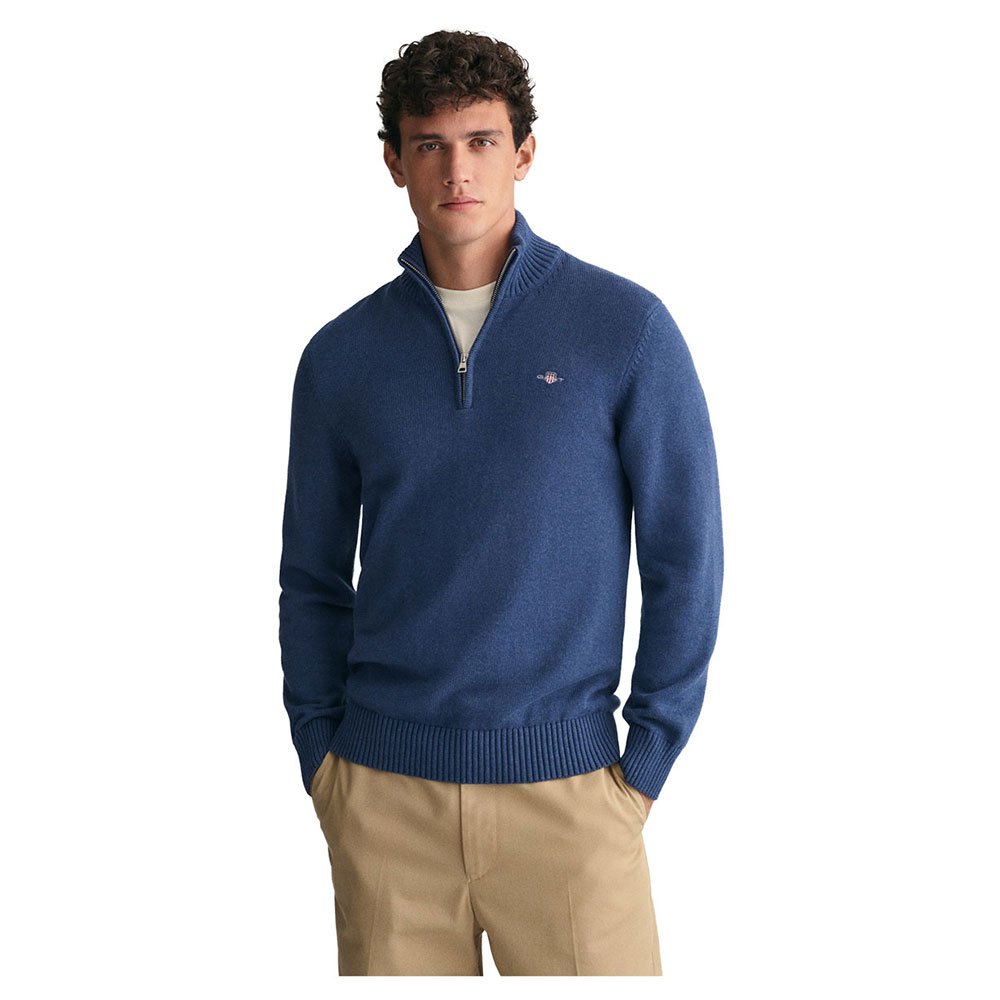 Свитер Gant Casual Cotton Half Zip, синий свитер gant casual half zip синий