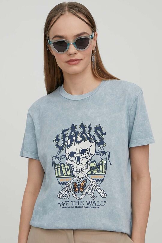 

Хлопковая футболка Vans, синий
