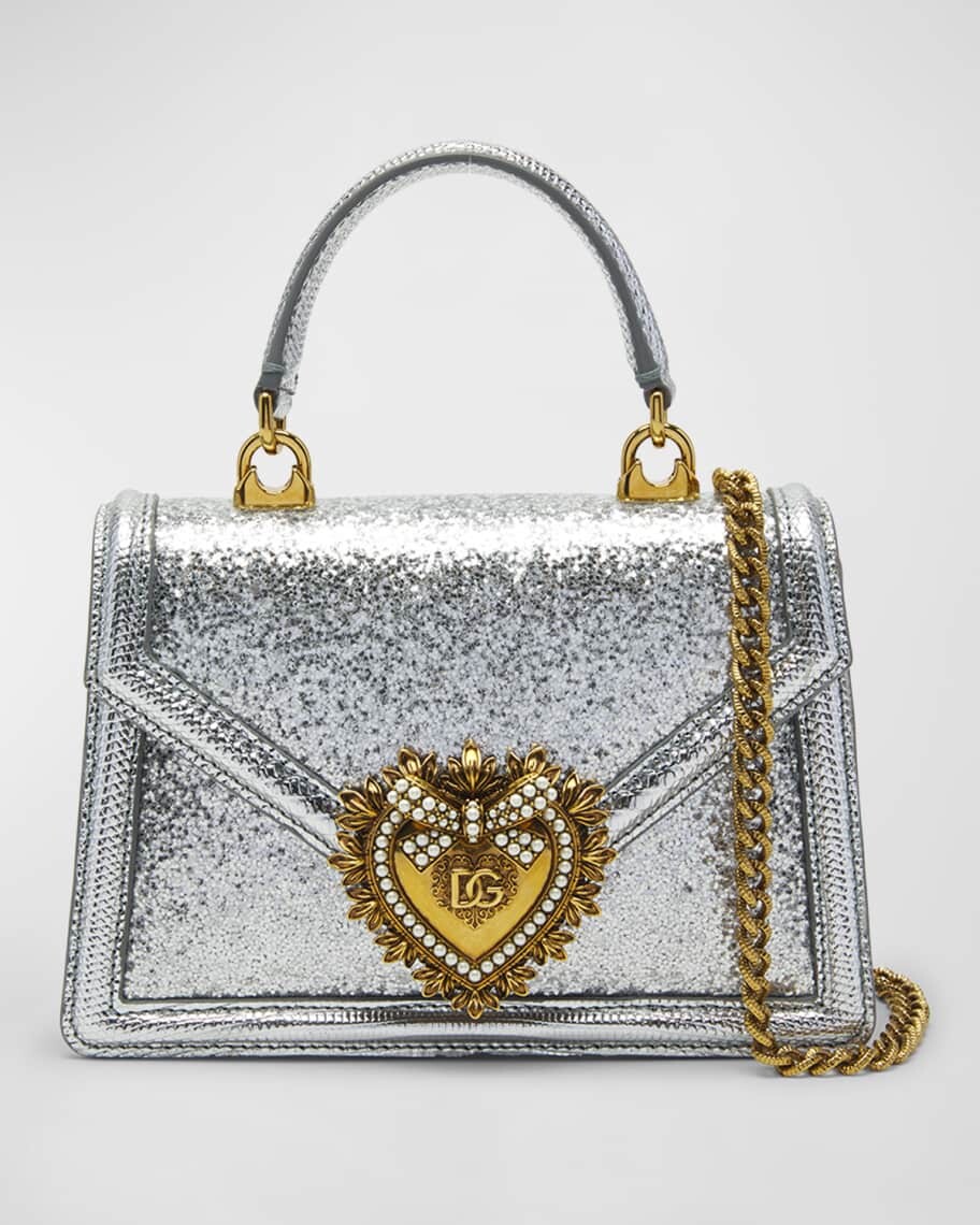 

Миниатюрная сумка с блестящей кожаной ручкой Devotion Dolce&Gabbana
