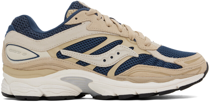 

Бежево-темно-синие кроссовки ProGrid Omni 9 Saucony