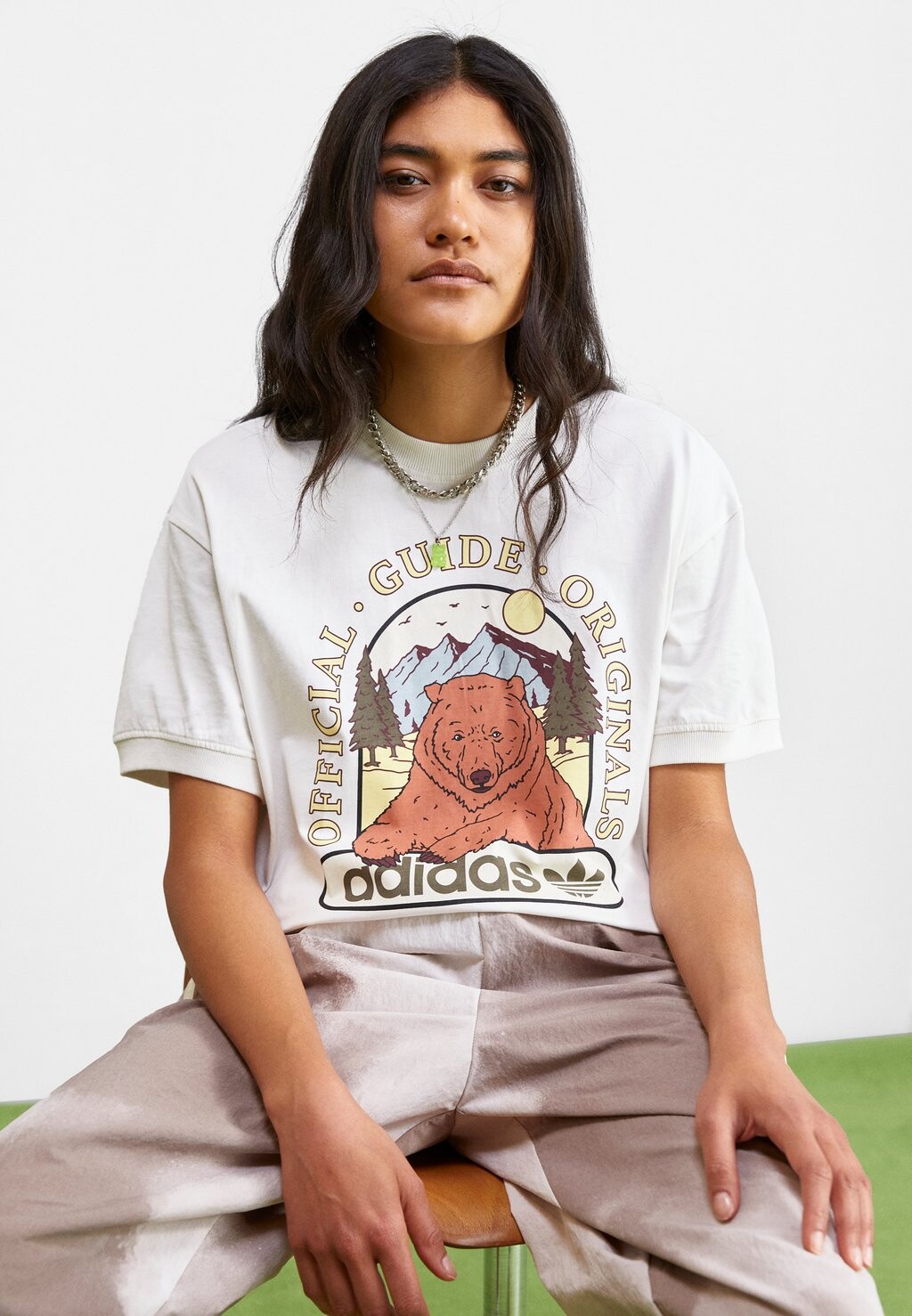 

Футболка с принтом adidas Originals, Серый