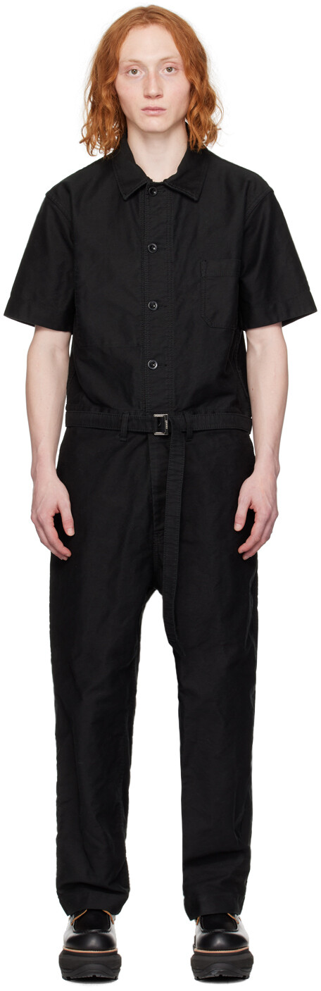 

Черный комбинезон с поясом Sacai