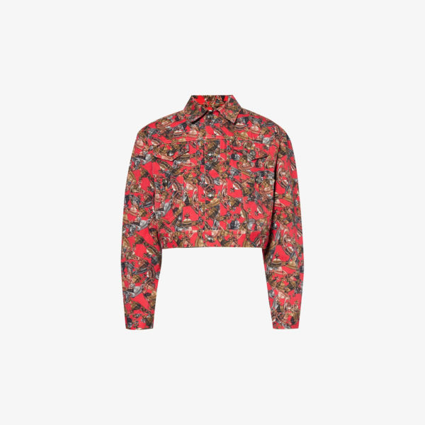 Джинсовая куртка marlene с логотипом Vivienne Westwood, цвет crazy orb