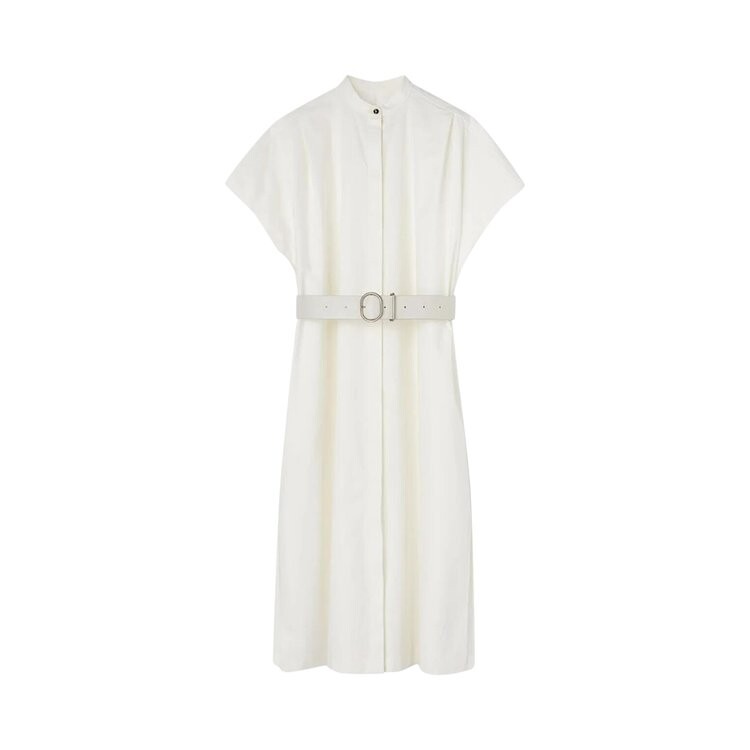 

Платье Jil Sander Colarless Belted Shirt Dress, цвет Natural