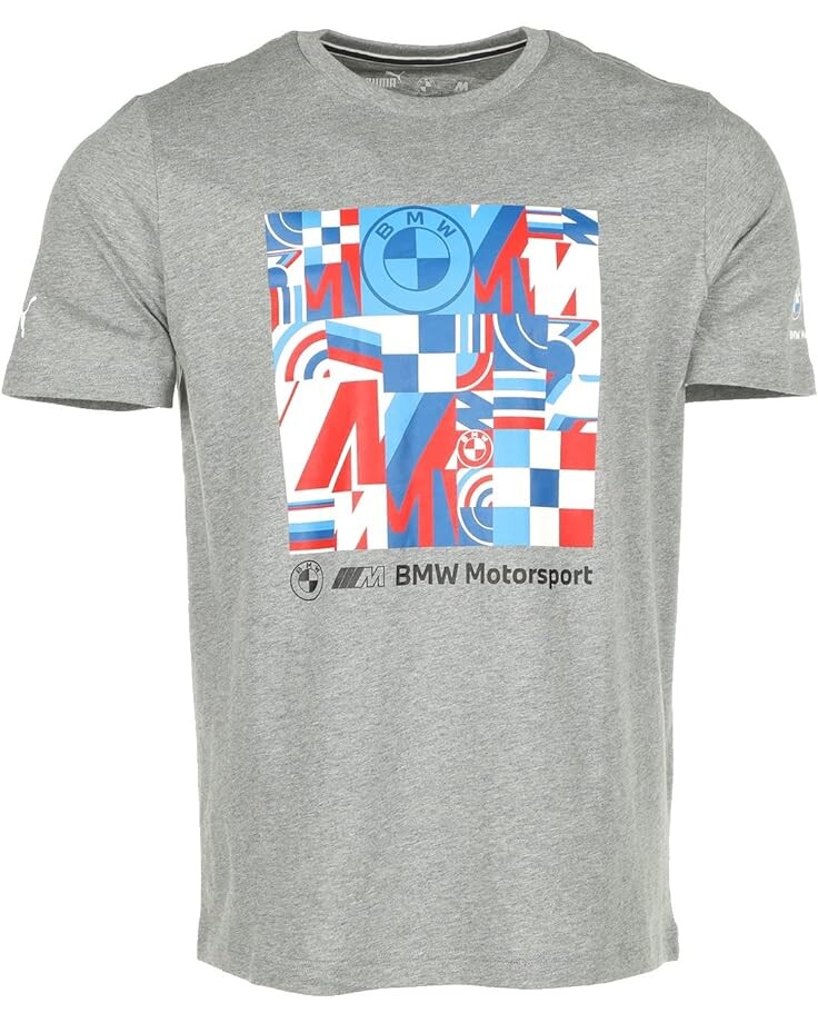 

Футболка PUMA BMW M Motorsport Graphic Tee, цвет Medium Gray Heather