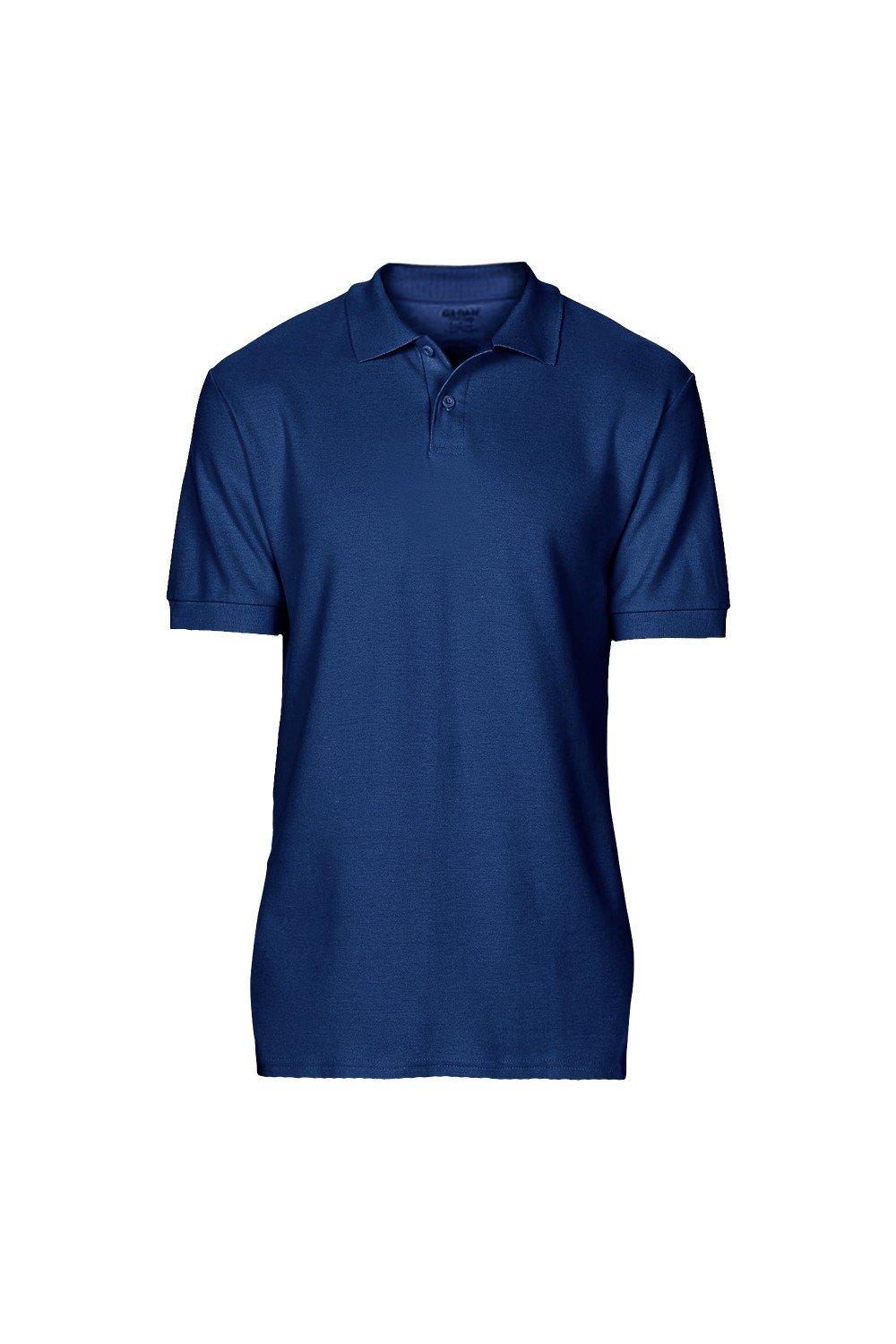 Рубашка поло из двойного пике с короткими рукавами Softstyle Gildan, темно-синий