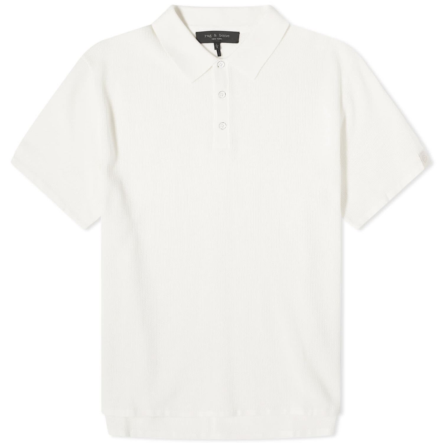 

Рубашка Rag & Bone Harvey Knit Polo, слоновая кость