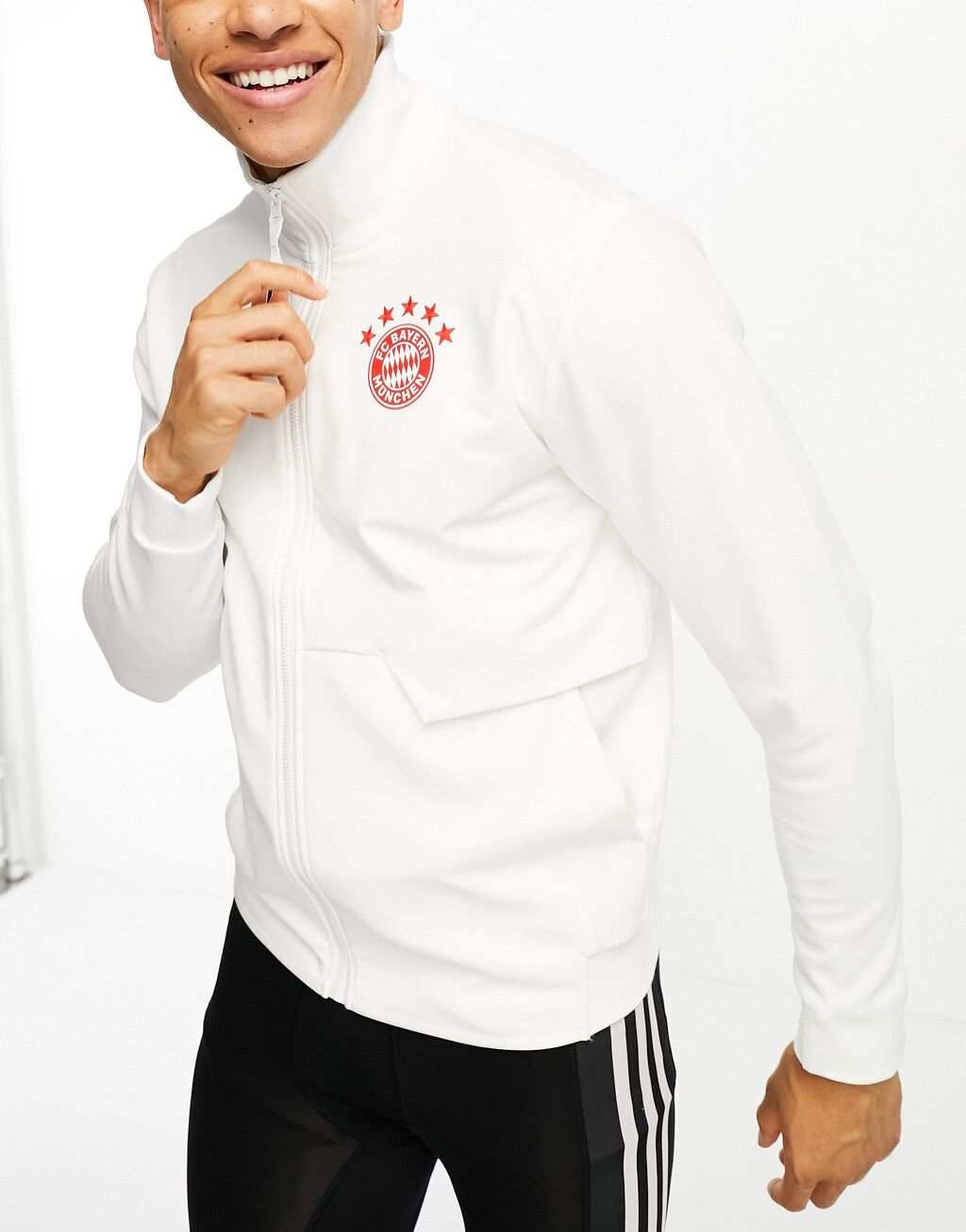 

Белая спортивная футболка adidas Football FC Bayern Мюнхен, Белый
