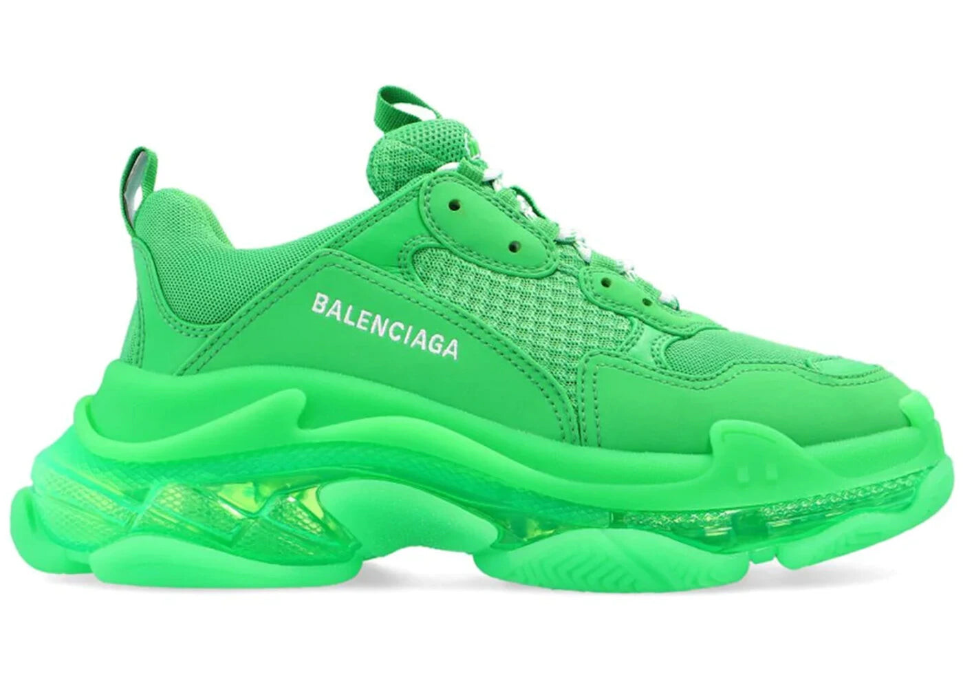 

Кроссовки женские Balenciaga Triple S Clear Sole Fluo, зеленый