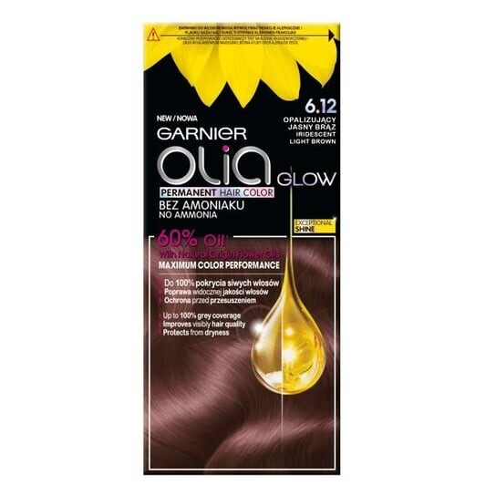 

Краска для волос без аммиака 6.12 Переливающийся Светло-коричневый Garnier, Olia Glow
