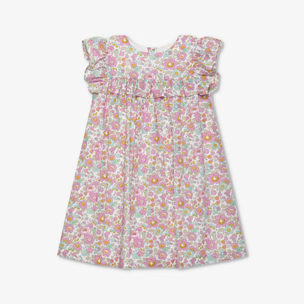 

Хлопковое платье betsy с цветочным принтом и оборками, 2–11 лет Trotters, цвет coral betsy